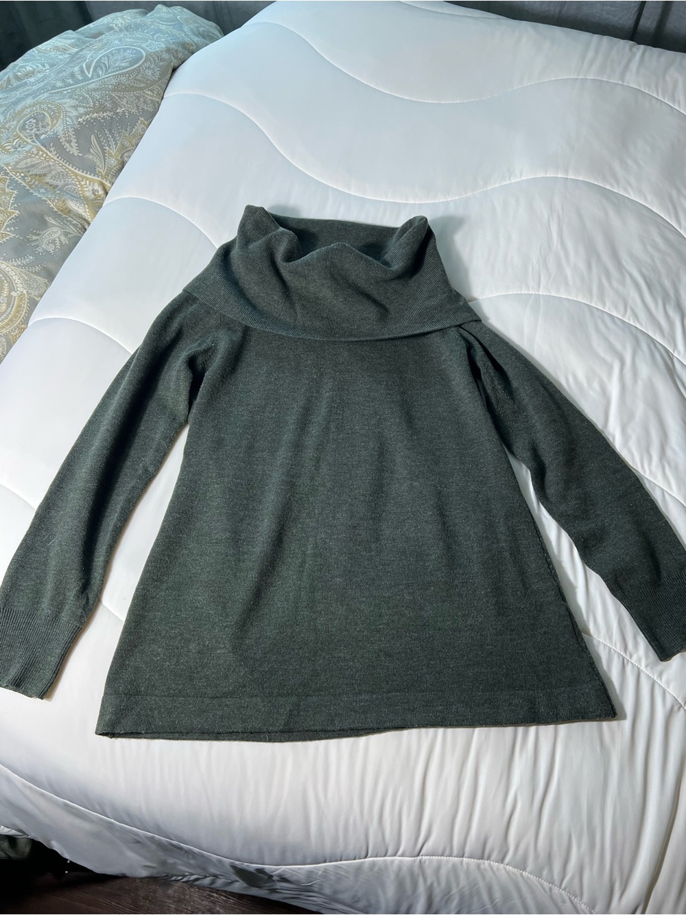 Dark Green Cowl Neck Women’s Sweater
